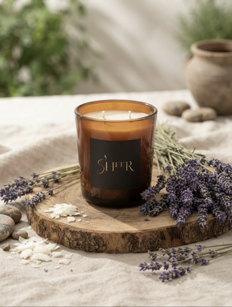 Sheer Luxury Collection - Lavanta Bahçesi %100 Doğal Soya Wax Mum