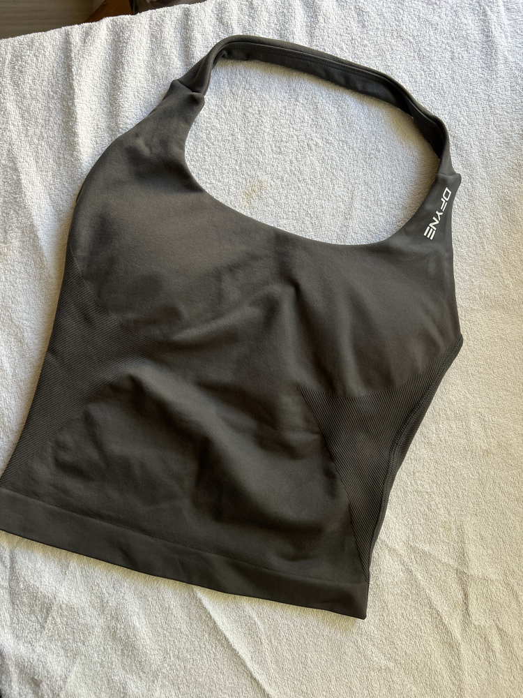 Dfyne Halter top SHARK GREY (Koyu füme) 