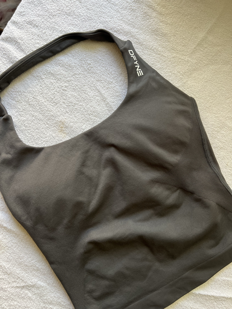 Dfyne Halter top SHARK GREY (Koyu füme) 