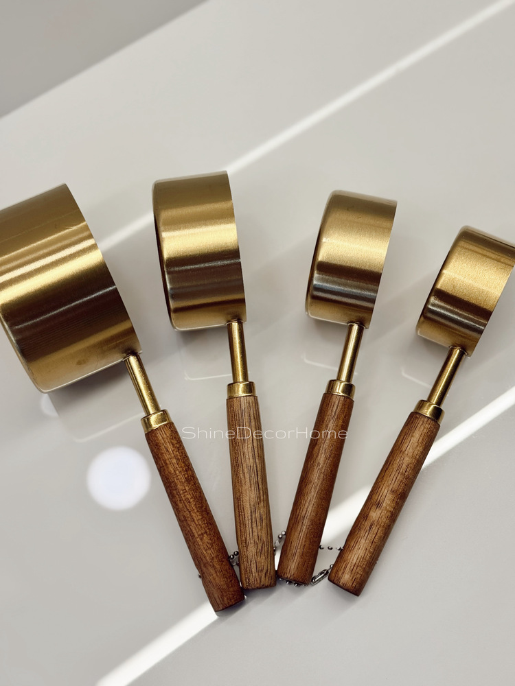 4 Adet Büyük Boy Gold Ölçü Seti