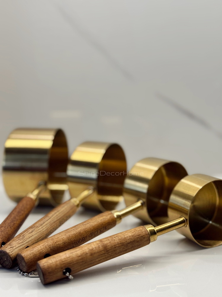 4 Adet Büyük Boy Gold Ölçü Seti