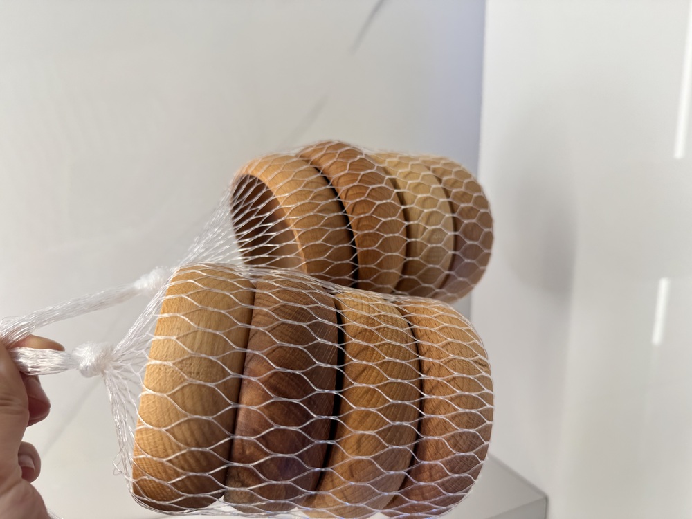 12 Adet Ahşap Çerezlik Seti (9cm)