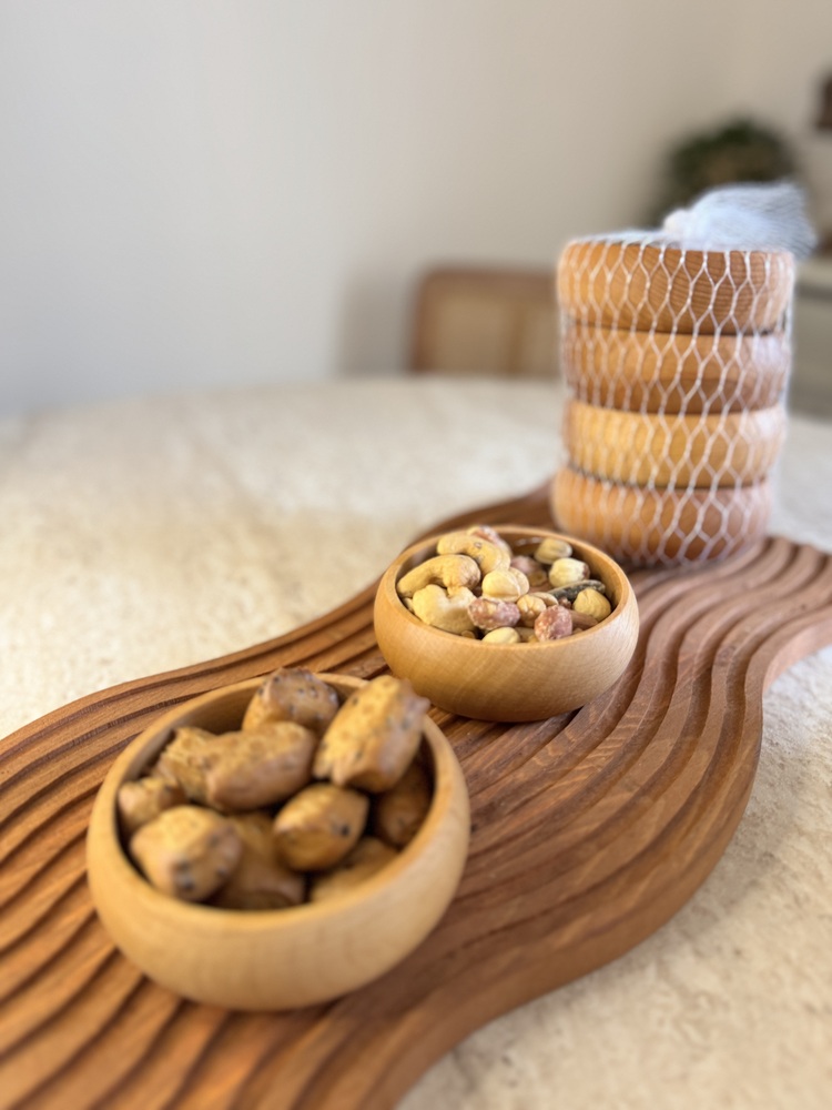 İskandinav Dalgalı Model Ahşap Sunumluk (38x16,5 cm)