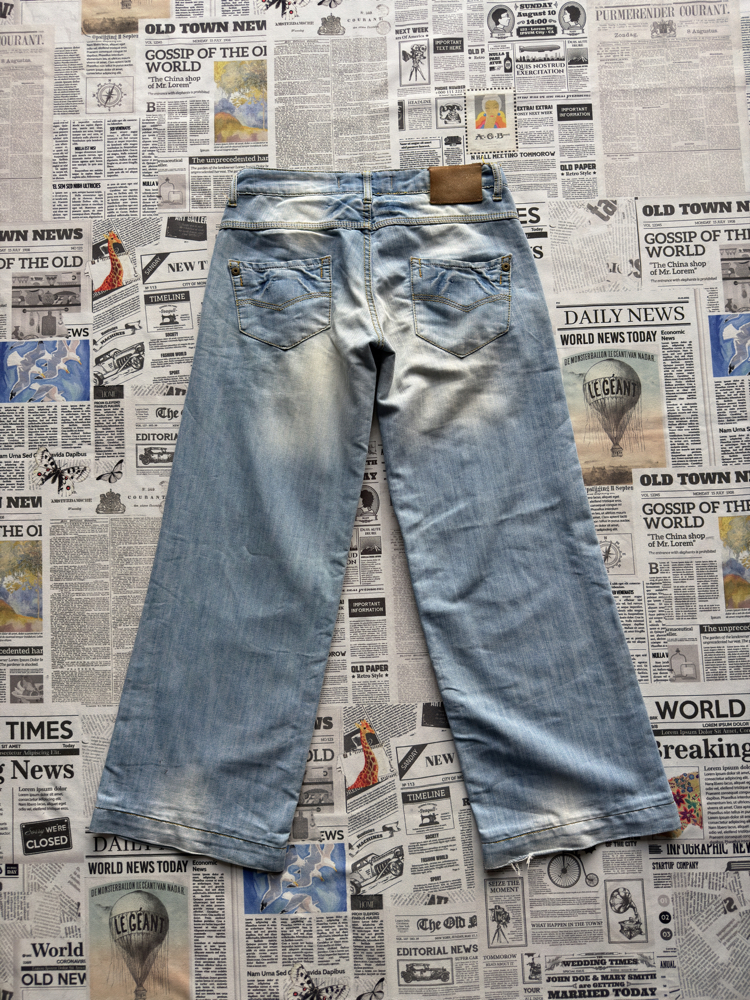 Ed Hardy Cep Detaylı Bol Paça Kot Pantolon 
