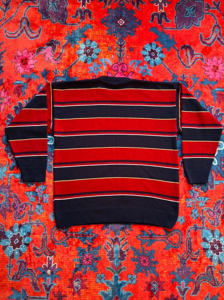 Paul&Shark Kırmızı Çizgili Vintage Erkek Kazak