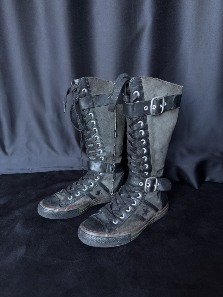 Converse Kahverengi Deri Kemer Detaylı Çizme Bot