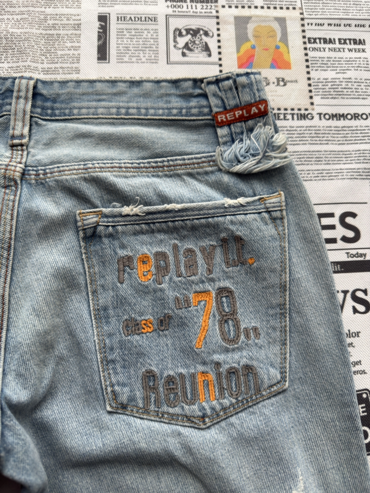 Replay Düşük Bel Distressed Kadın Kot Pantolon 