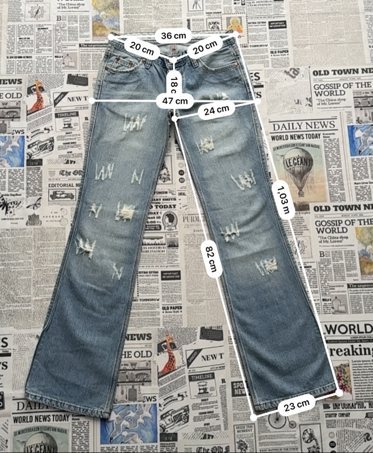 Replay Düşük Bel Distressed Kadın Kot Pantolon 