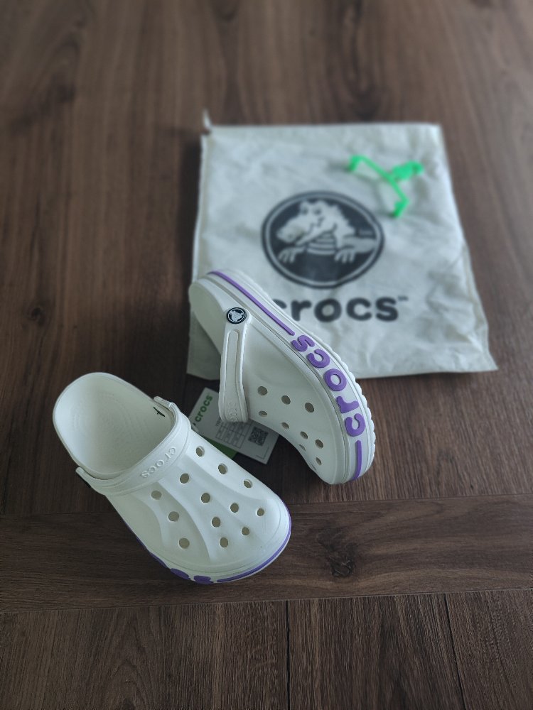 Crocs Bayaband Beyaz Mor Kadın Terlik 