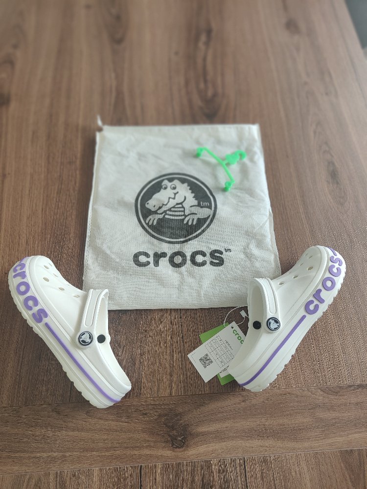 Crocs Bayaband Beyaz Mor Kadın Terlik 