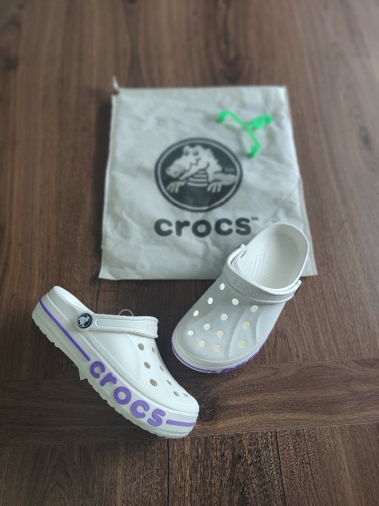 Crocs Bayaband Beyaz Mor Kadın Terlik 