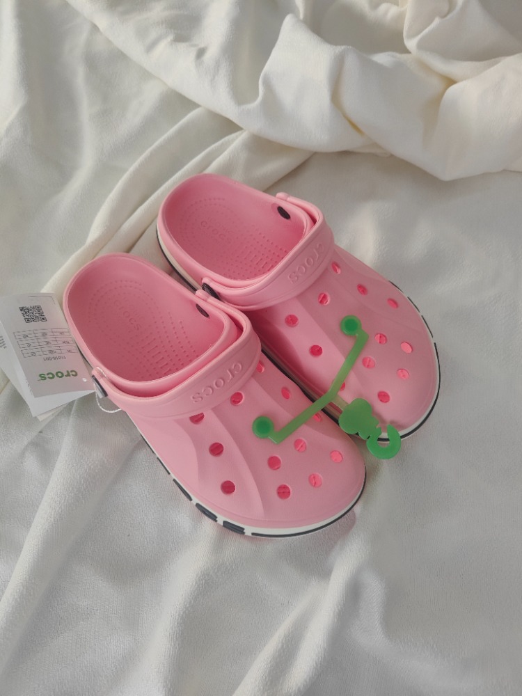 Crocs Bayaband Pembe Siyah Kadın Terlik 