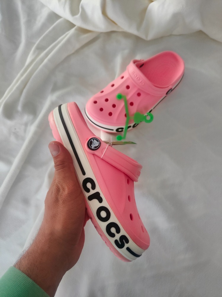 Crocs Bayaband Pembe Siyah Kadın Terlik 