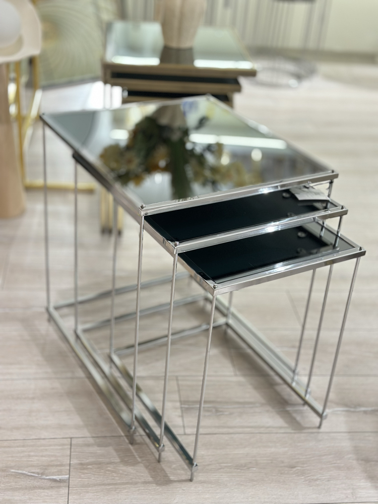 ZARİF Zigon Gümüş Metal Füme Ayna 
