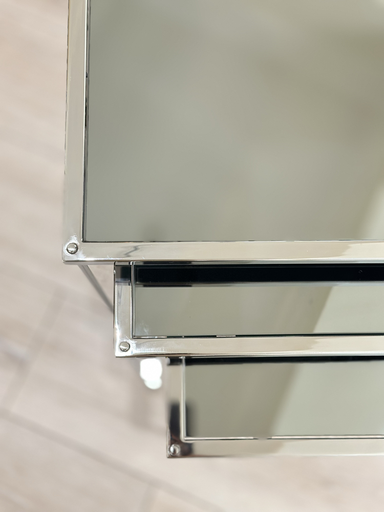 ZARİF Zigon Gümüş Metal Füme Ayna 