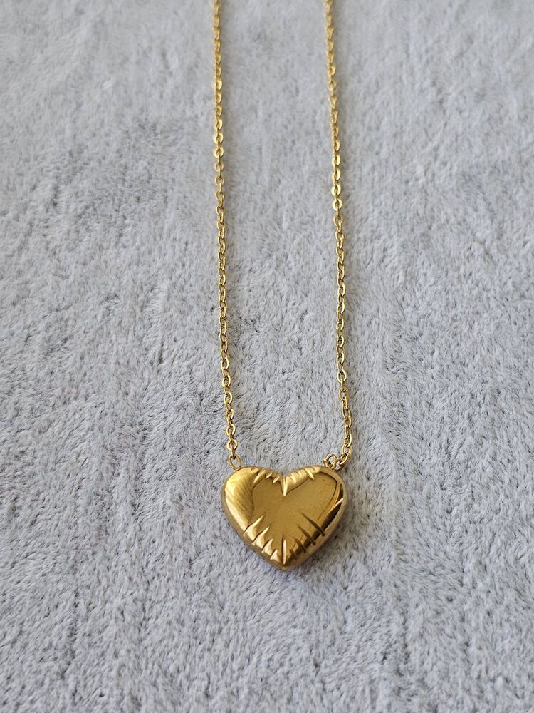 Gold Balon Kalp Kolye