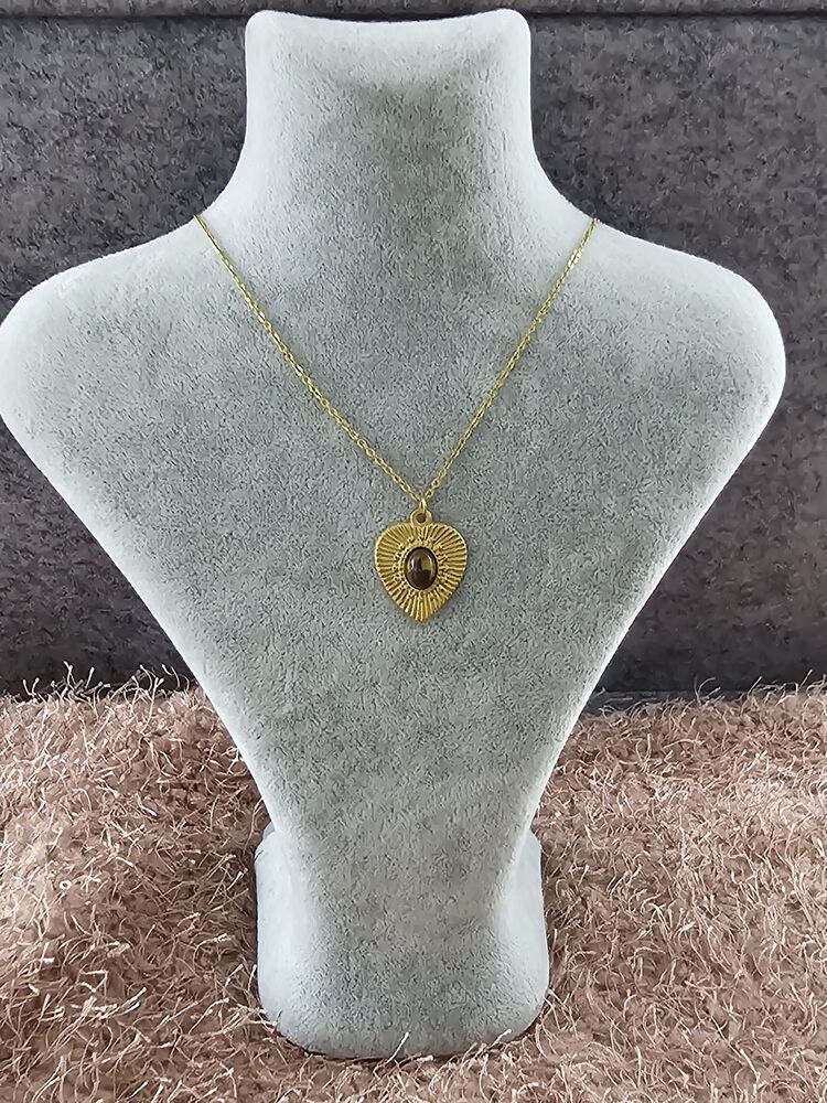 Kahverengi Taşlı Vintage Kolye