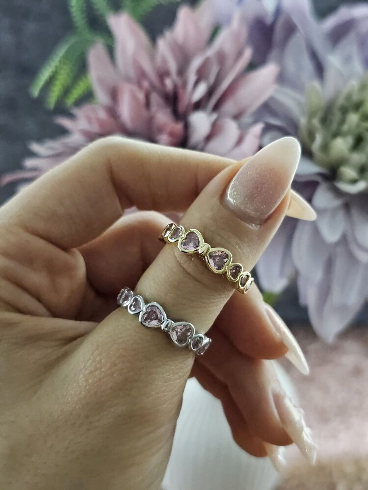 Pembe Fiyonk Detaylı Ayarlanabilir Yüzük