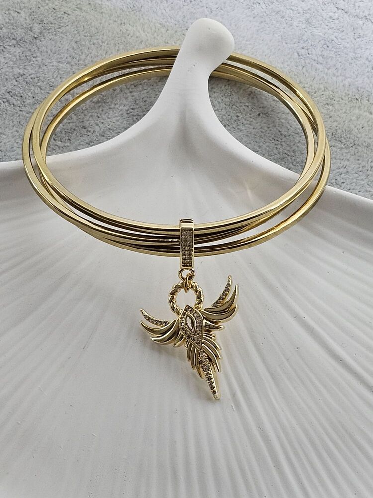 3'lü Ajda Bilezik ve Anka Kuşu Charm