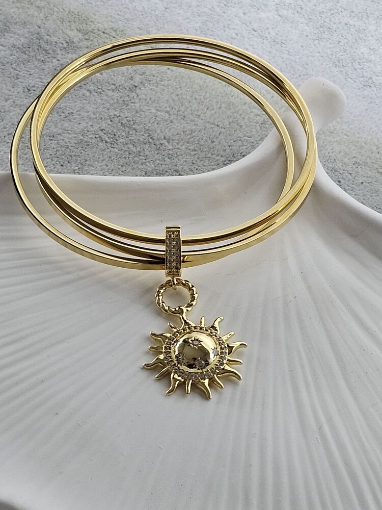 3'lü Ajda Bilezik ve Güneş Yıldızlar Charm