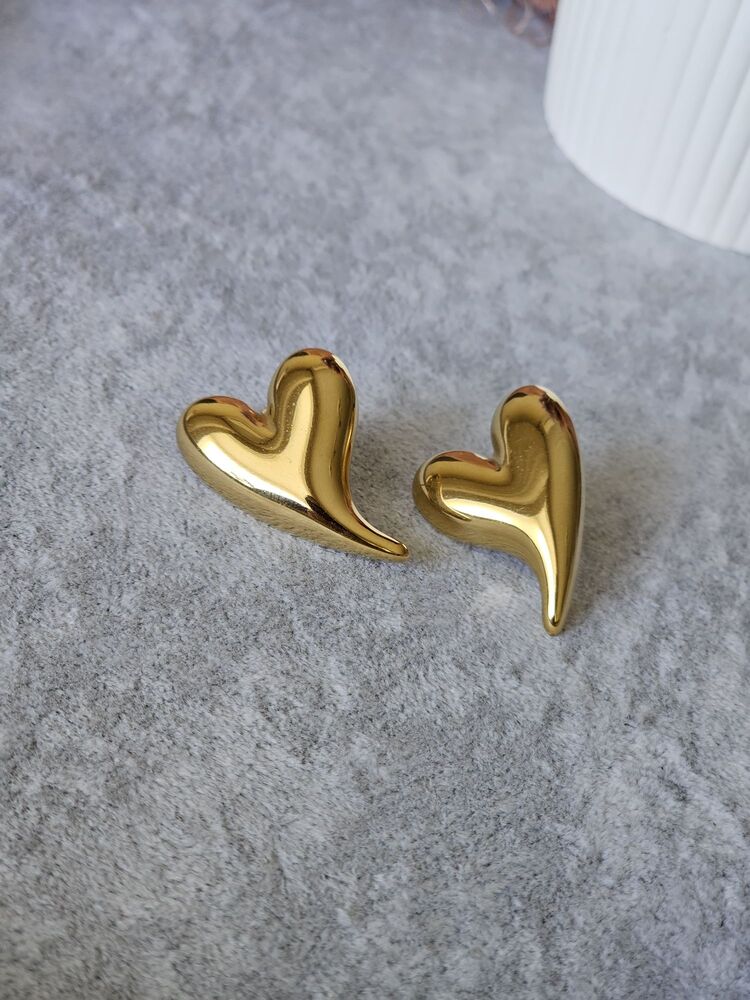 Gold Kalp Küpe