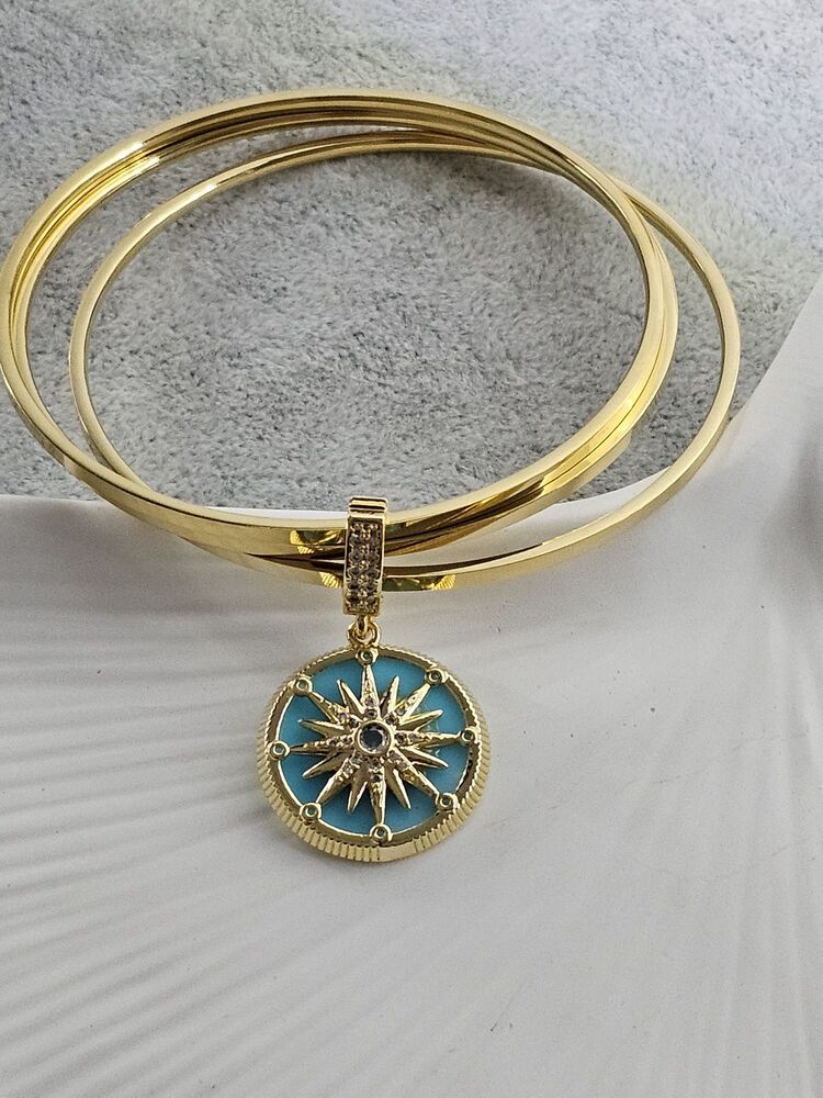 3'lü Ajda Bilezik ve Mavi Kutup Yıldızı Charm