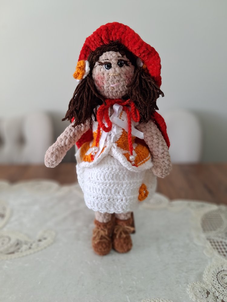Kırmızı Başlıklı Kız | Kırmızı Başlıklı Kız Amigurumi | Örgü Bebek