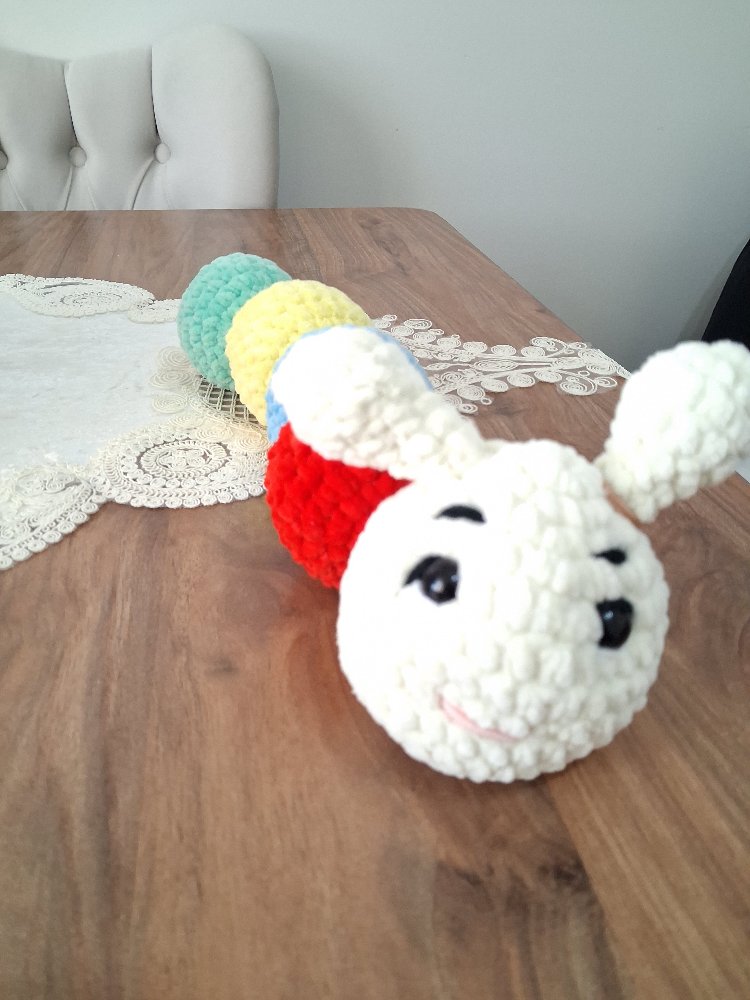 Amigurumi Solucan | Örgü Solucan | Çocuk Oyuncağı