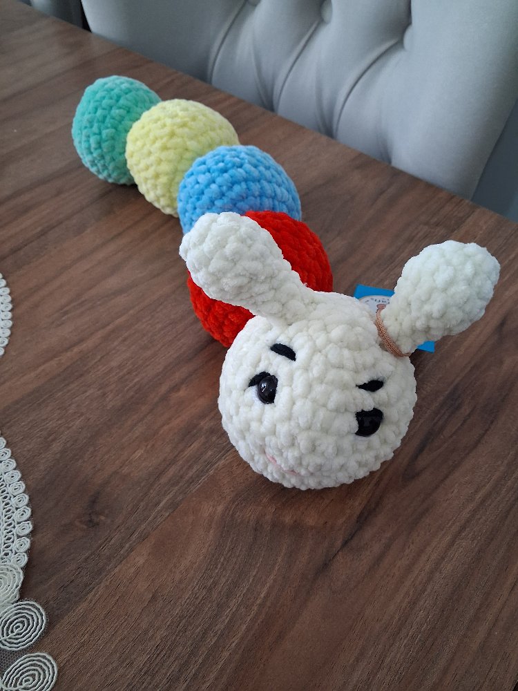 Amigurumi Solucan | Örgü Solucan | Çocuk Oyuncağı