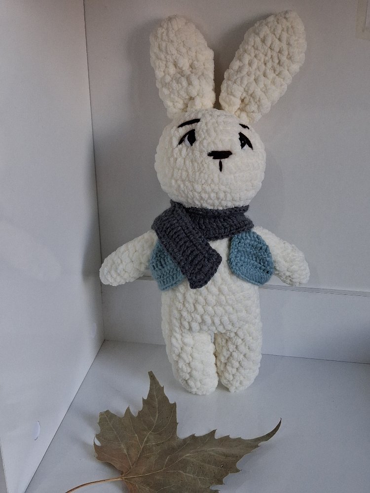 Atkılı Amigurumi Tavşan | El Yapımı Kadife Oyuncak | Özel Tasarım Tavşan Bebek Hediyesi