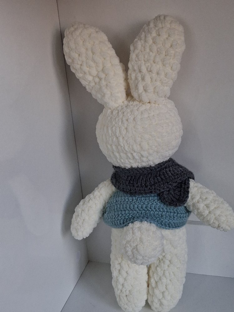Atkılı Amigurumi Tavşan | El Yapımı Kadife Oyuncak | Özel Tasarım Tavşan Bebek Hediyesi