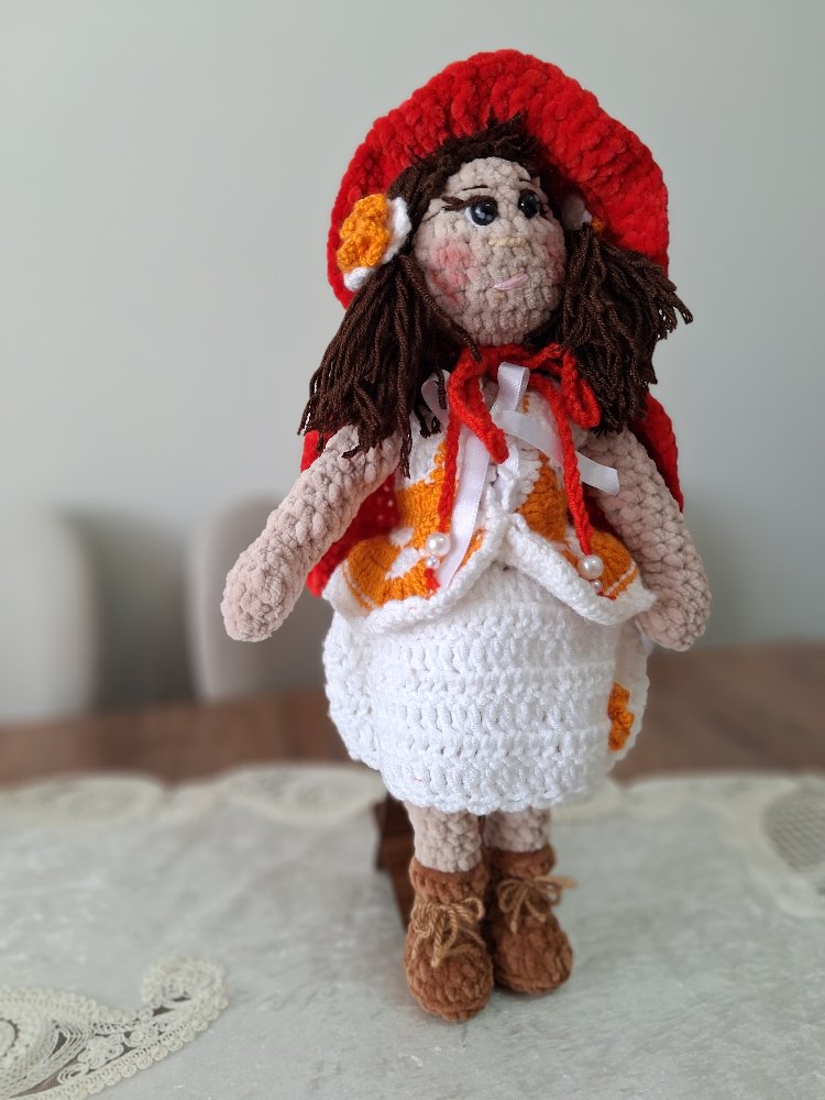 Kırmızı Başlıklı Kız | Kırmızı Başlıklı Kız Amigurumi | Örgü Bebek
