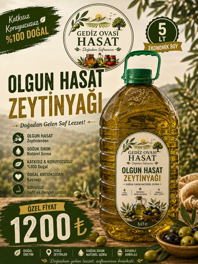Olgun Hasat Zeytinyağı 50 lt Kampanyası 