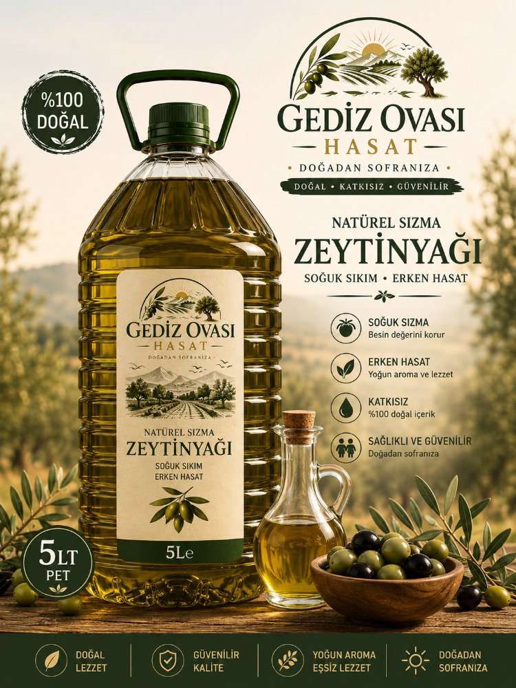 Natürel Sızma Zeytinyağı 5 lt