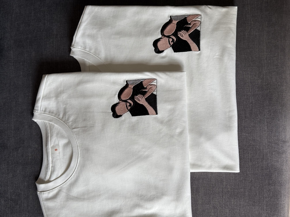 Fotoğrafı Nakışlı 2 li Tshirt Kombin