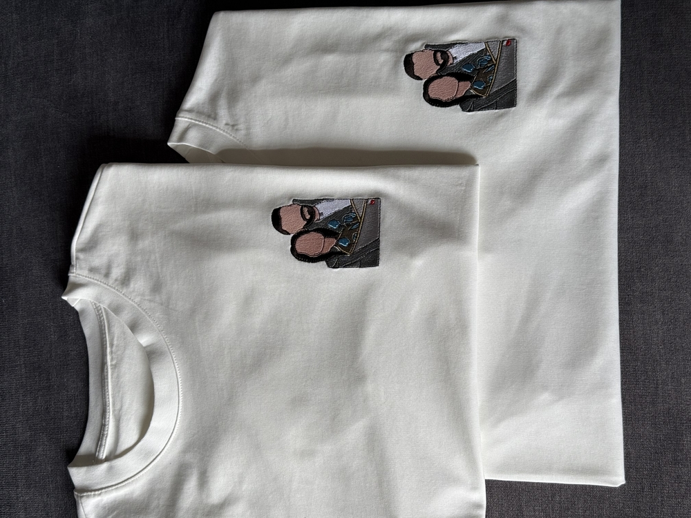 Fotoğrafı Nakışlı 2 li Tshirt Kombin