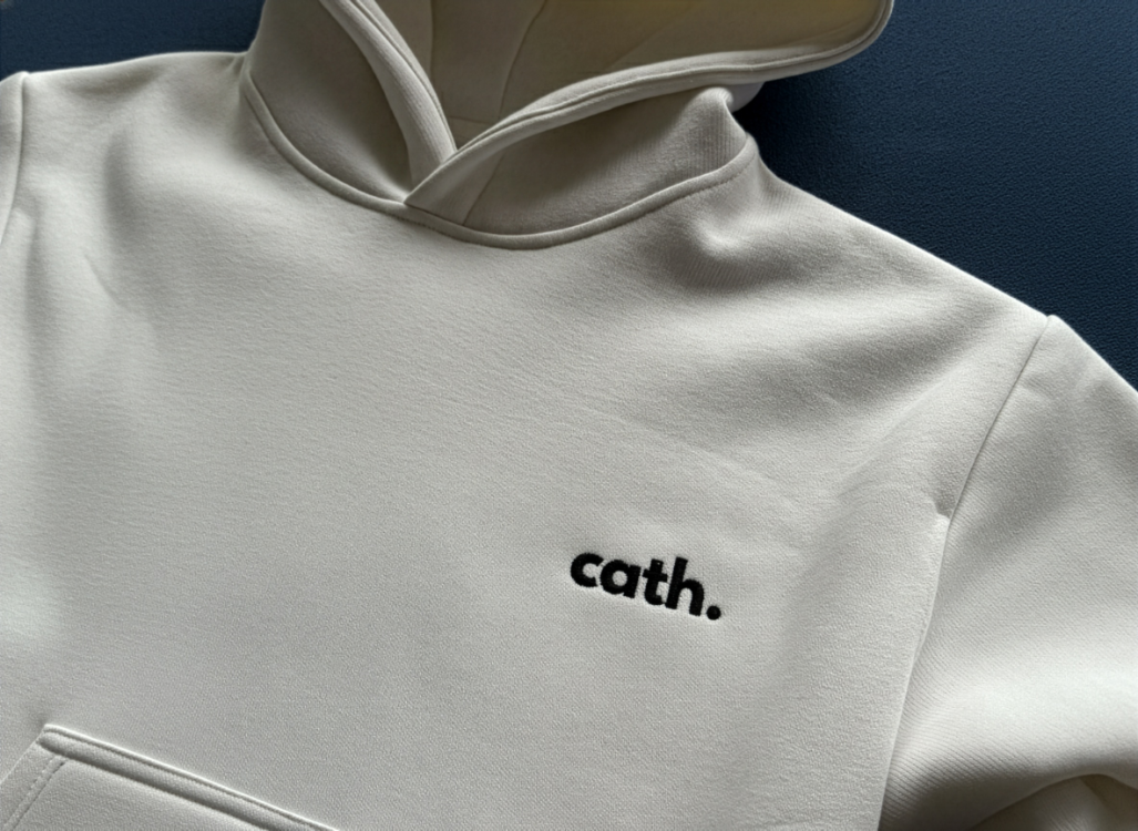 Cath Nakışlı Oversize Hoodie