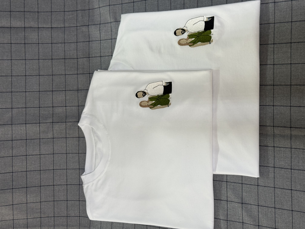 Fotoğrafı Nakışlı 2 li Tshirt Kombin