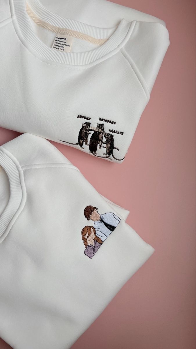 Fotoğraf Nakışlı 2 li Sweatshirt Kombin