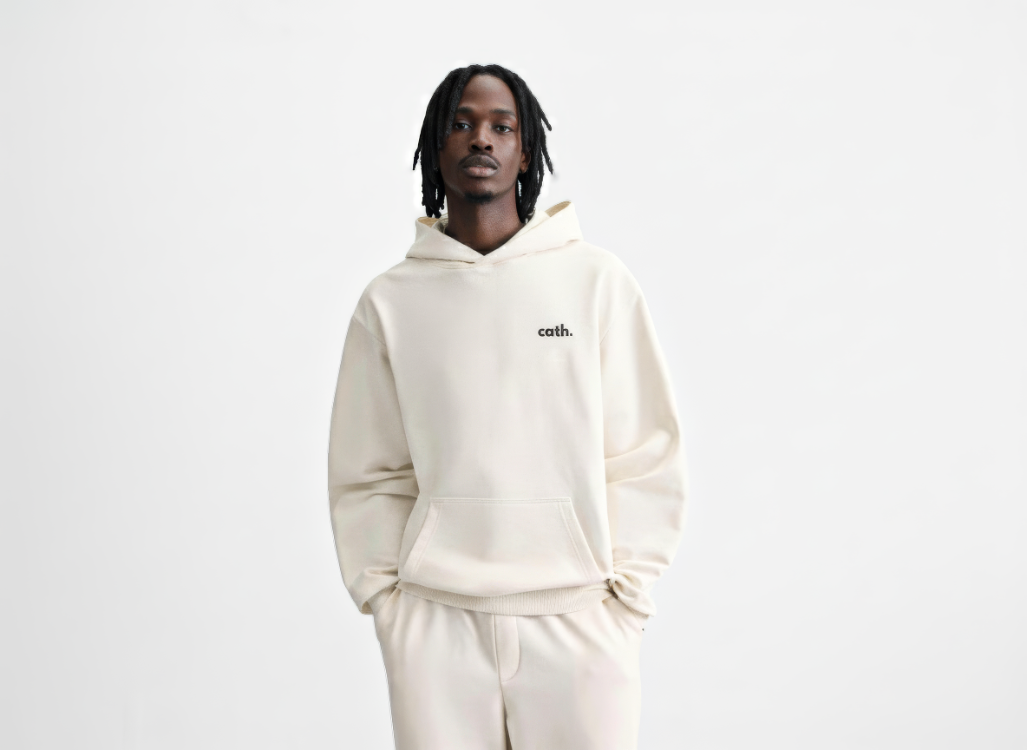 Cath Nakışlı Oversize Hoodie