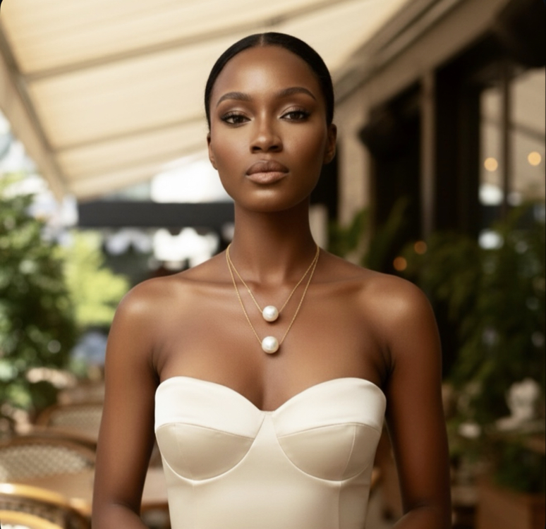 SEA TREASURE – PEARL DROP LAYER NECKLACE