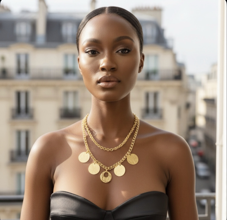 SEA TREASURE – AURORA COIN LAYER NECKLACE