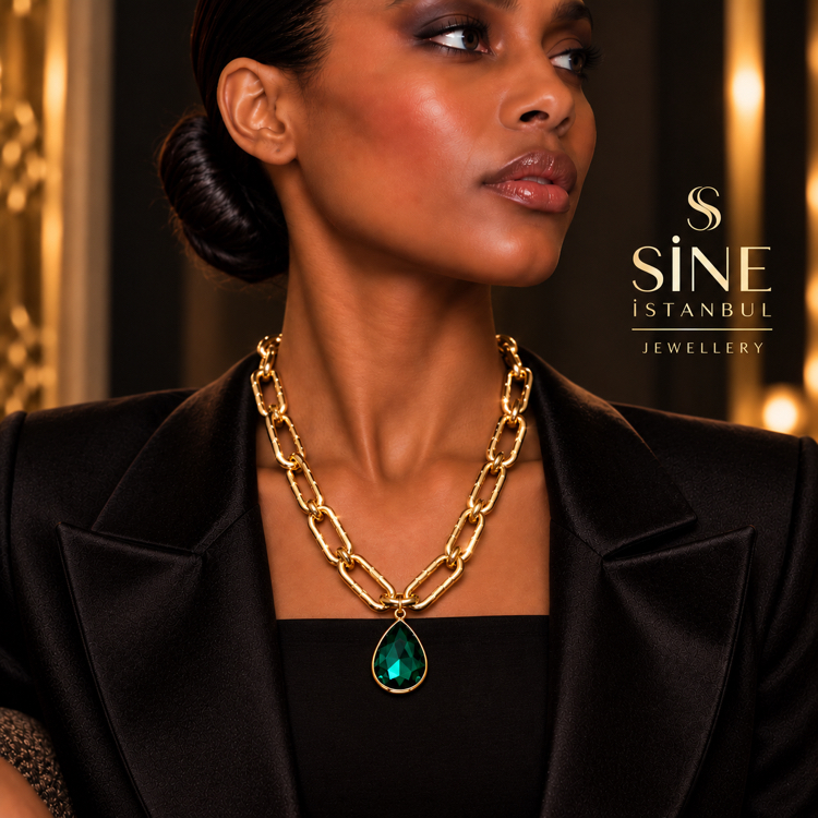 LA DIVA – EMERALD DROP KOLYE