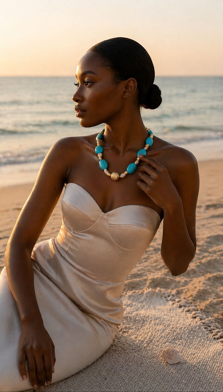 SEA TREASURE – ROYAL TURQUOISE NECKLACE