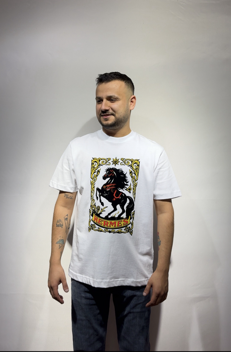 İTHAL HERMES / T SHIRT ÖN BASKILI %100 PAMUKLU