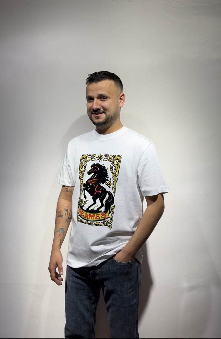 İTHAL HERMES / T SHIRT ÖN BASKILI %100 PAMUKLU