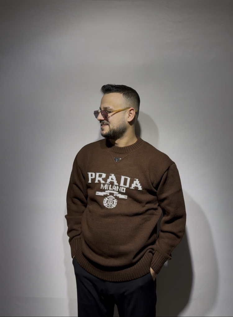 İTHAL / TRİKO PRADA KAZAK RENK KAHVERENGİ 