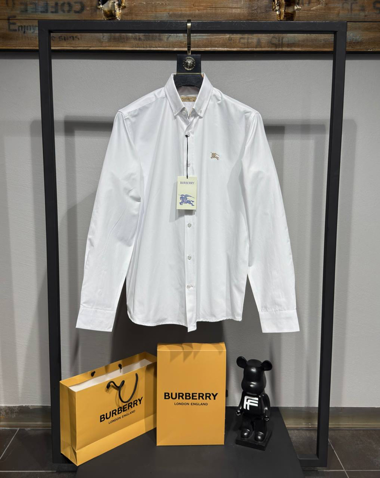 İTHAL LÜX / BURBERRY GÖMLEK RENK BEYAZ YAKA KOL DETAYLI