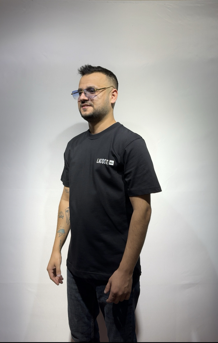 İTHAL LACOSTE / 100 PAMUK T SHIRT ÇELİK LOGA DETAYLI