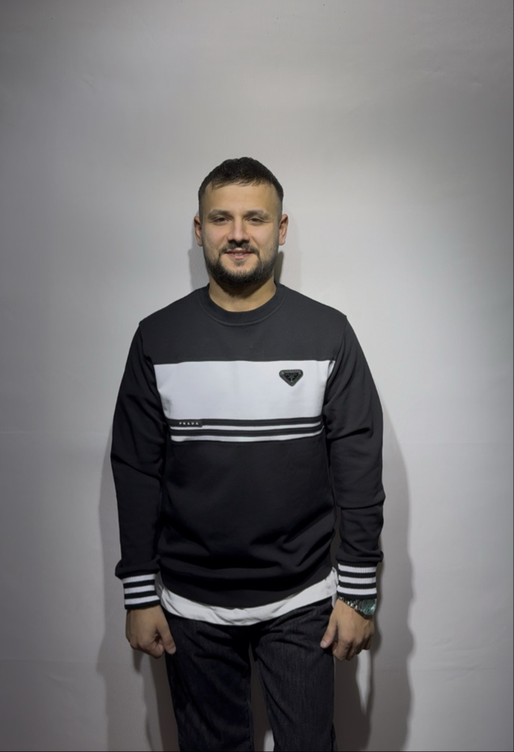 İTHAL PRADA / SWEAT RENK SİYAH BEYAZ 
